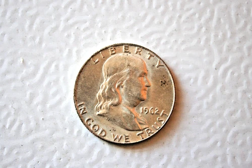 1962 Benjamin Franklin Silver Half Dollar mint mark D FBL