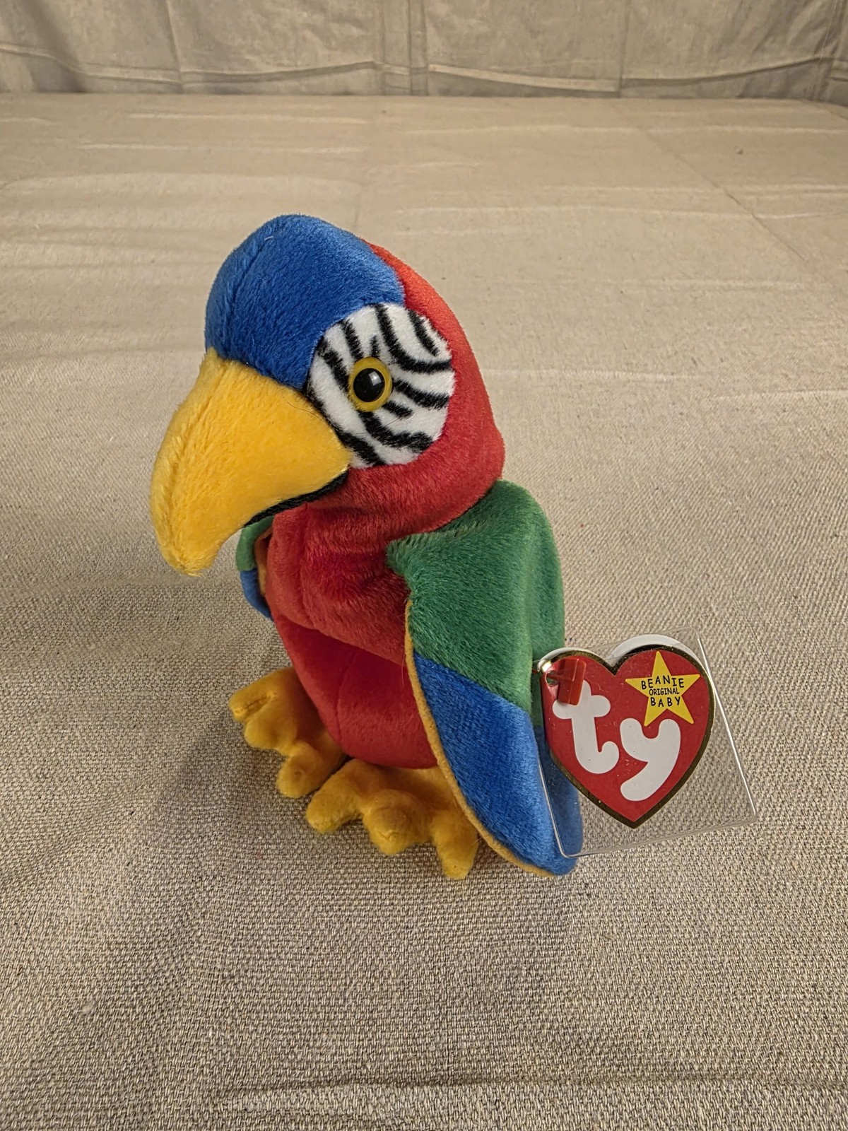 Ty Beanie Babies Jabber Parrot Plush Toy with Tag 1997