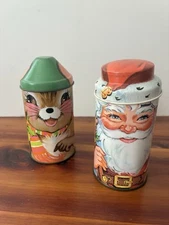 Cap-Tins the Tin Box Co England Vintage 4" Design by Daher Santa And Mouse