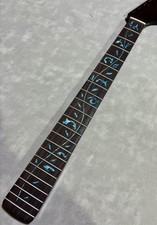 Black 22 frets Maple electric guitar neck gloss Rosewood blue Tree of life inlay