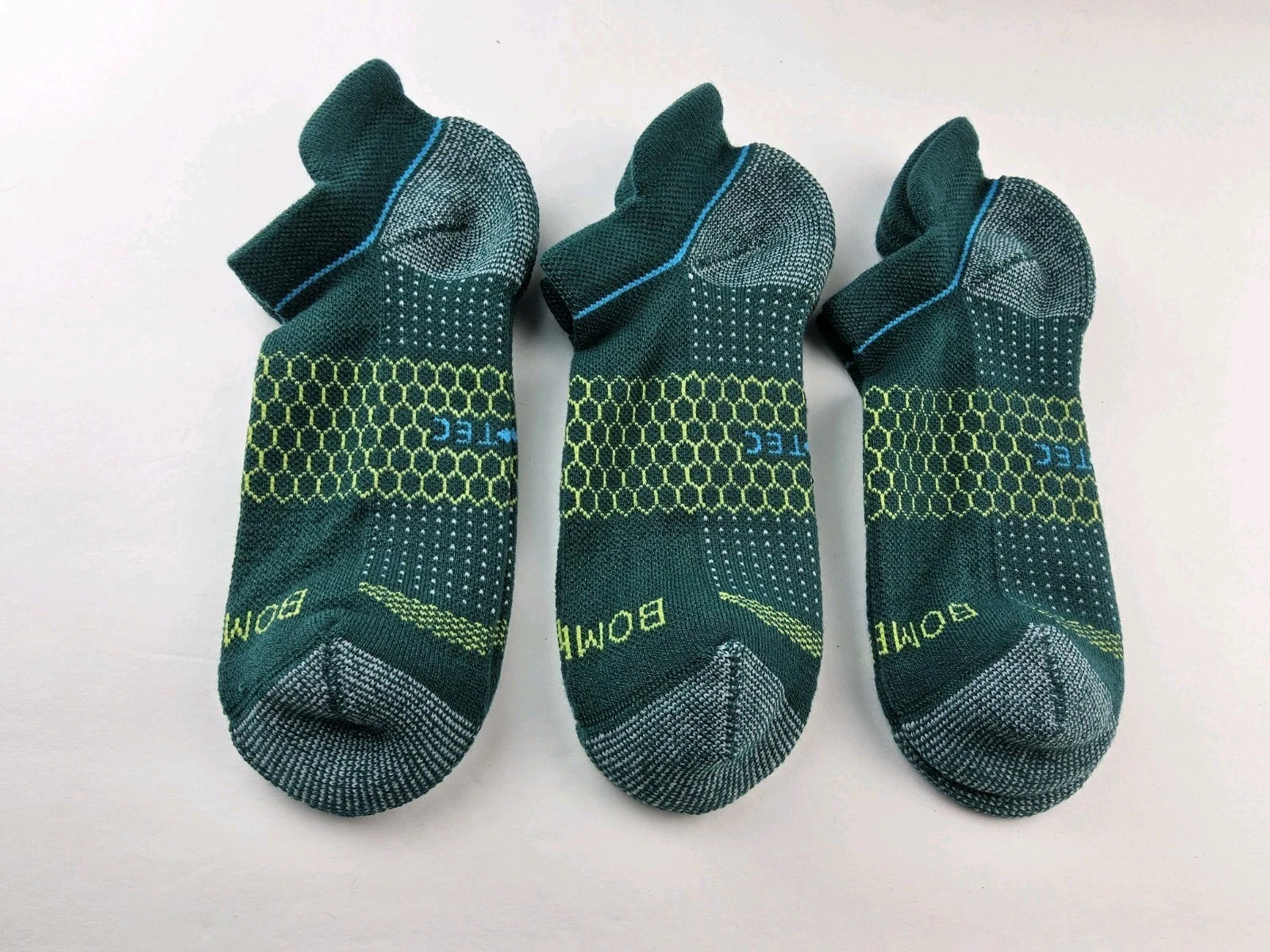 Bombas Hex-Tec Golf Style Athletic Ankle Socks Lot Of 3 Pairs Size M