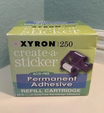 XYRON 250 Create A Sticker Repositionable Adhesive Refill Cartridge New In Box