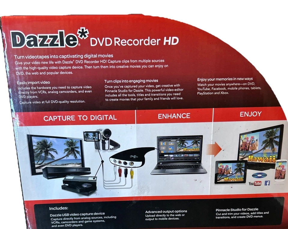 Dazzle Pinnacle DVD Recorder HD Video Converter Capture Enhance Digital Movies - Image 4 of 4