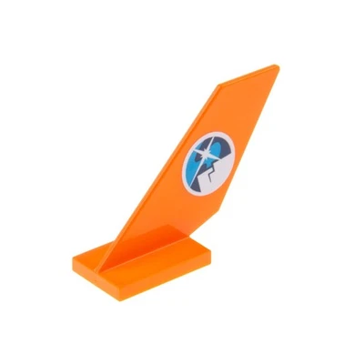 1x Lego Leitwerk Flügel 6x2x4 orange Arctic Logo Flugzeug 60193 6239pb097 - Bild 1 von 2