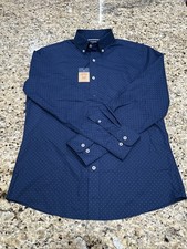 Charles Tyrwhitt Dress Shirt Slim Non-Iron Stretch Button Down Blue Medium M NEW