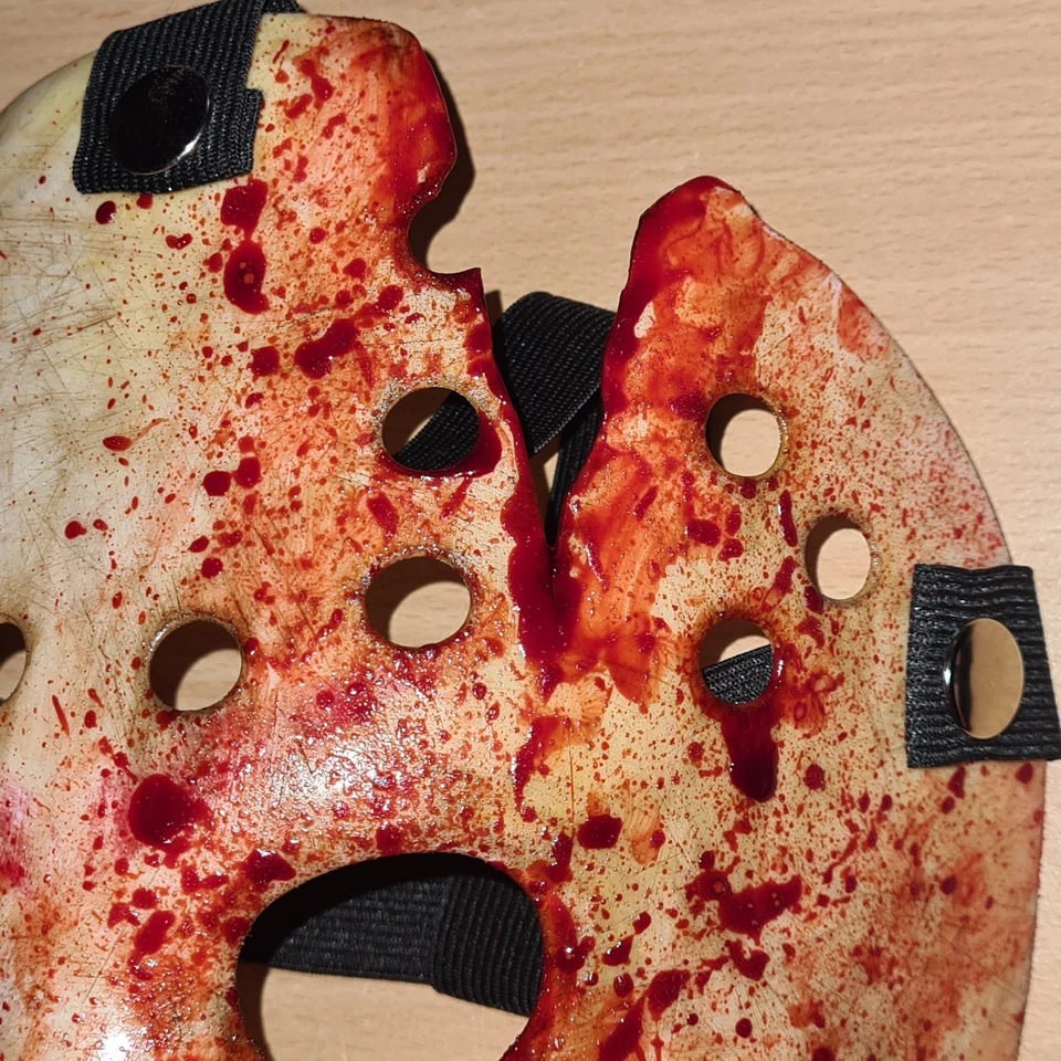 Friday The 13th Inspired Horror Hockey Mask Halloween Prop Jason Mask Hand Made - Image 4 of 4