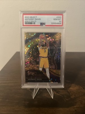 2023-24 Panini Select - Courtside Anthony Davis #220 Gold Disco Prizm /10