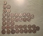 Lot of 40 Mercury Dimes 90% Silver (1935–1939)