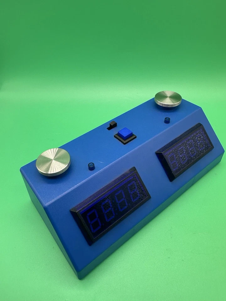 Reloj Juego Ajedrez Vintage ZMF-II Azul con LED Rojo, Funciona Perfecto Foto 2 de 4