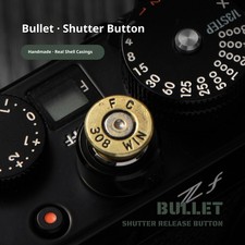 Brass Bullet Shell Shutter Button Compatible with Fuji Nikon Canon Leica Sony