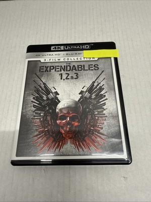 THE EXPENDABLES 1, 2, 3 (4K + BLURAY'S )  ( 3-Films ) NO SLIP **READ NO DIGITAL