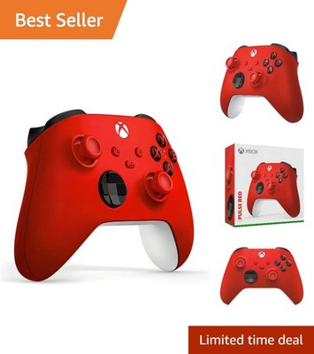 Pulse Red Wireless Gamepad - Ergonomic Multi-Device Support with Custom Mapping