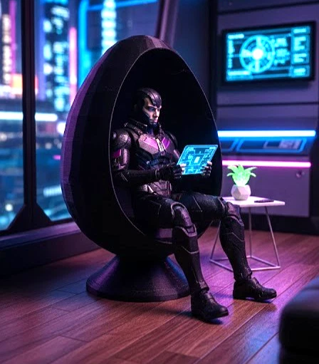 1:12 Scale EGG Shape Dome Chair with Seat Miniture Diorama Black 3d Printed
Opens in a new window or