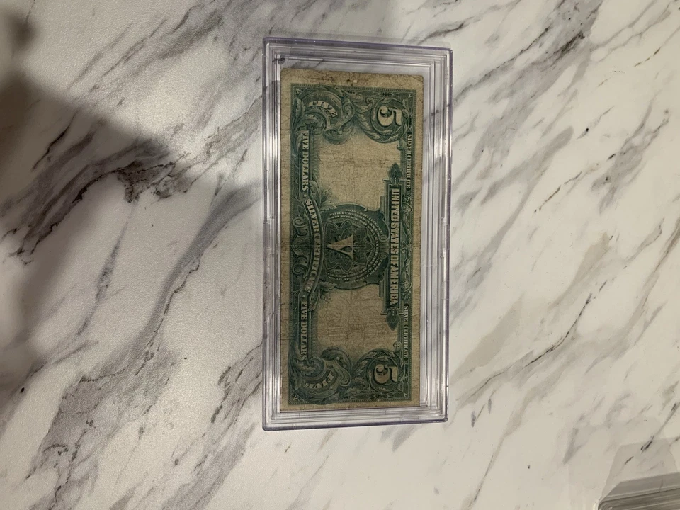 1899 $5 Silver Certificate - Indian Chief Note #6639 - Image 2 of 4