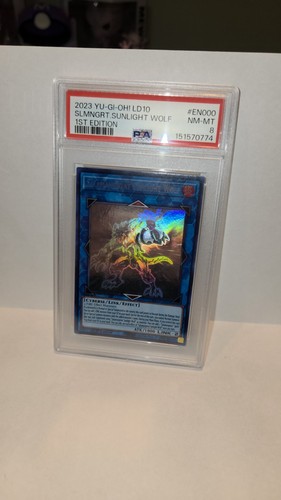 YUGIOH LD10-EN000 SALAMANGREAT SUNLIGHT WOLF GHOST RARE PSA 8 NM-MT #90979951