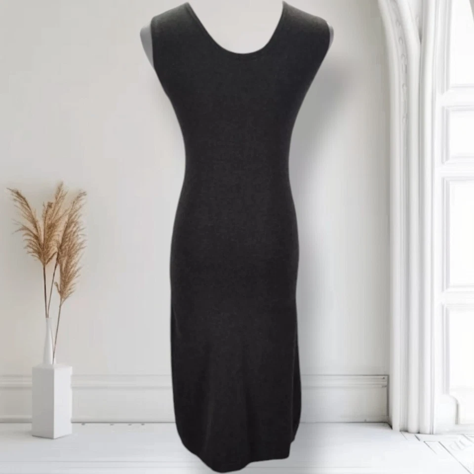 Vestido midi Allen Schwartz tejido cachemir seda talla S Foto 3 de 4