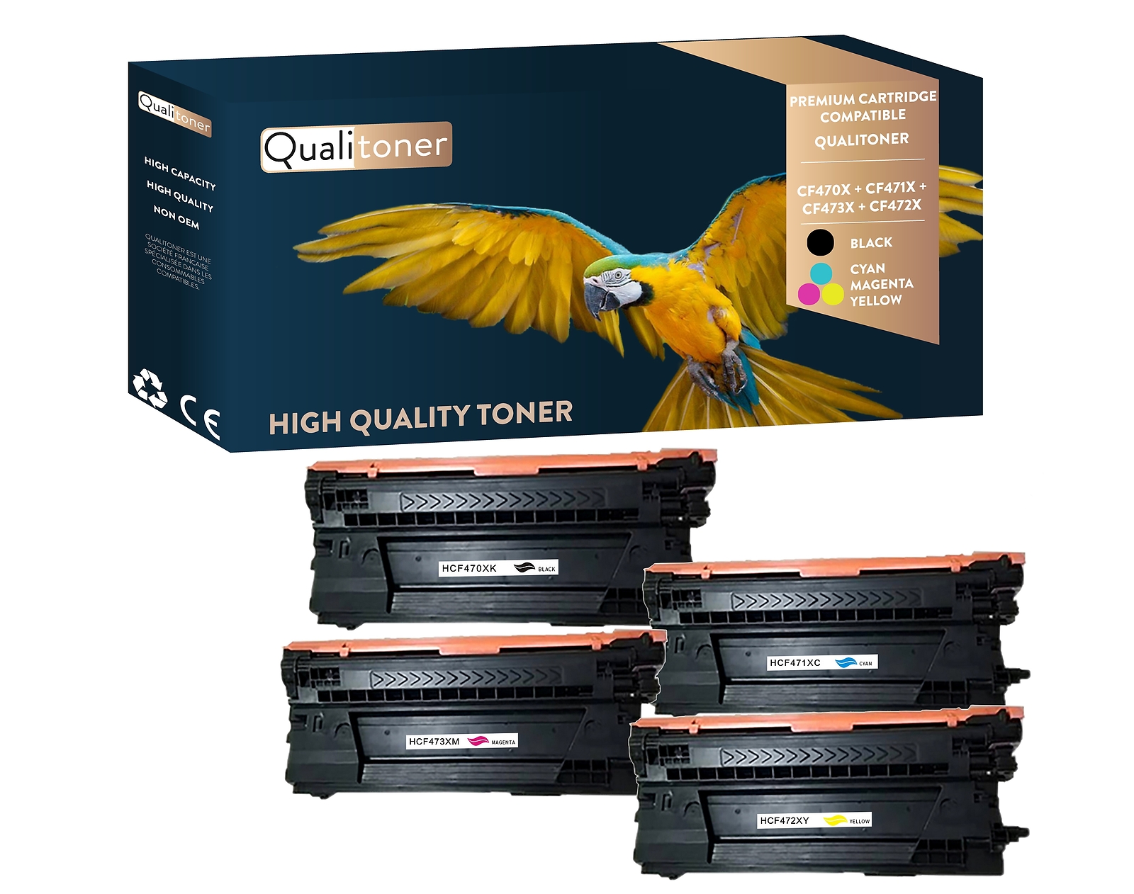 Toner HP CF470X CF471X CF473X CF472X haute précision pour rendus professionnels