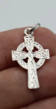 Kaedesigns, Genuine Sterling Silver 925 Celtic Cross Pendant - Free post