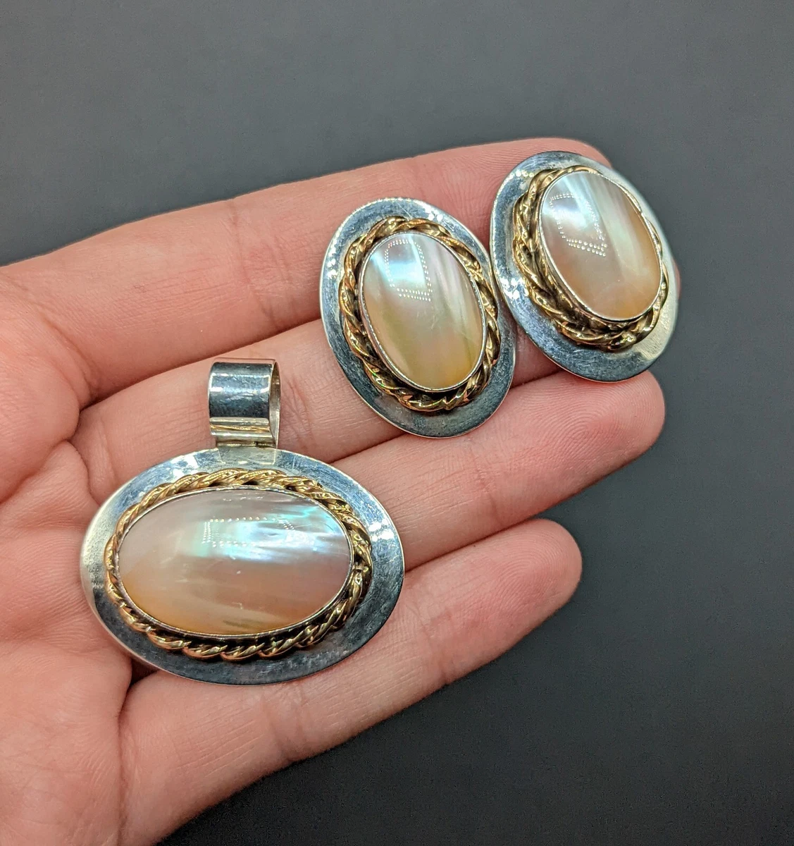 Mabe blister pearl best sale earrings