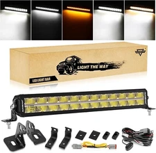 AUXBEAM Led Light Bar SP-DRL Series Dual Row Off Road Led Bar Amber & White DRL