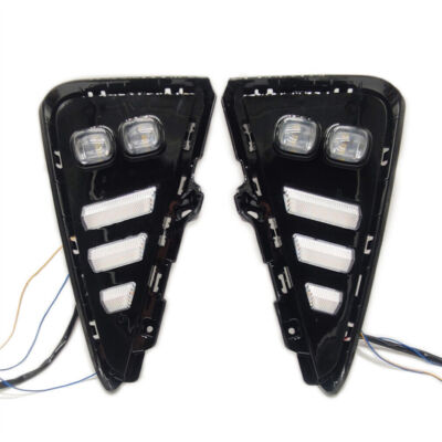 Fit For Geely Coolray 2021 LED DRL Front Fog Light Lamp Streamer 3-Color