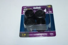 Projex Rubber Leg Tip Black Round 1 in. W 4 pk 5035984