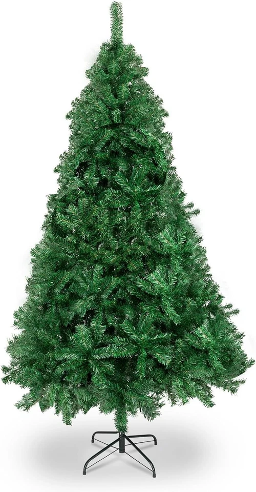 Noël Arbre Vert Traditionnel Artificiel Grand Touffu Métal Plate-Forme - Photo 1/4