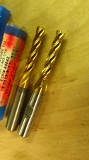 Lot of (2) Niagara 1/4" x 1-1/4" LOC HSS Cobalt 4 Flute Roughing End Mills TiN