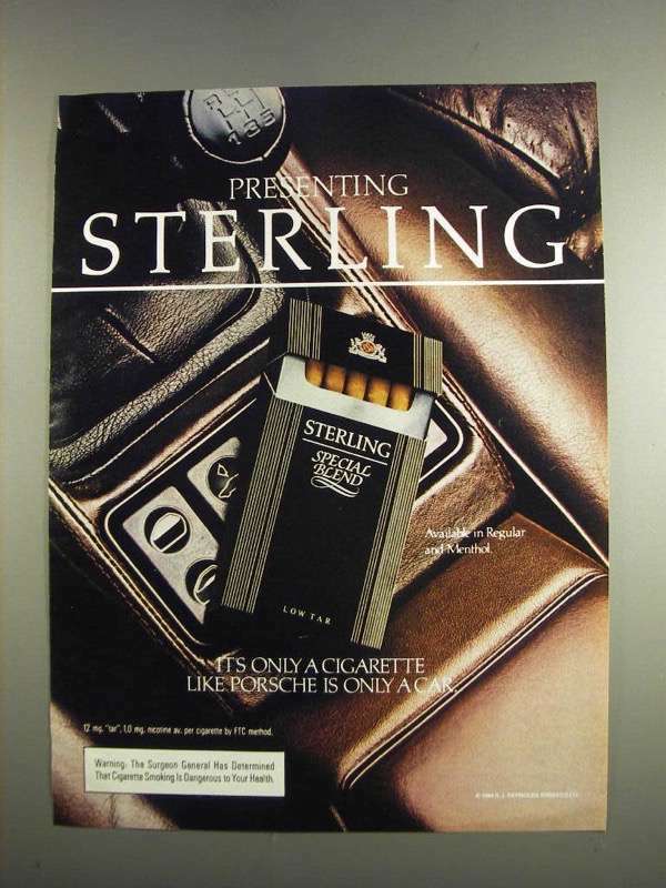 how much is 10 sterling cigarettes 1984 Sterling Cigarettes Ad - Presenting