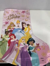 Daiso Disney Christmas Stocking Disney Princess  15" x 11", New w Tags