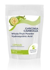 Garcinia Cambogia Whole Fruit Powder 500mg x30 Capsules Letter Post Box Size