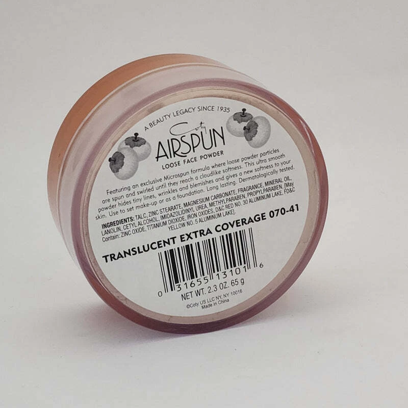 Coty Airspun Face Powder Translucent Extra Coverage tone 2.3 oz 070-41 - Image 2 of 2