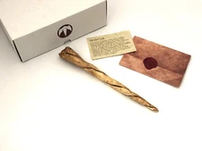 Antique Narwhal Tusk Cast Resin Tooth Replica 10” New Yellow Unicorn Horn