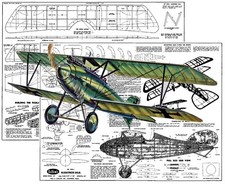 Guillows Model Airplane Plans FF : Albatros D5A 18" Scale Rubber-Powered