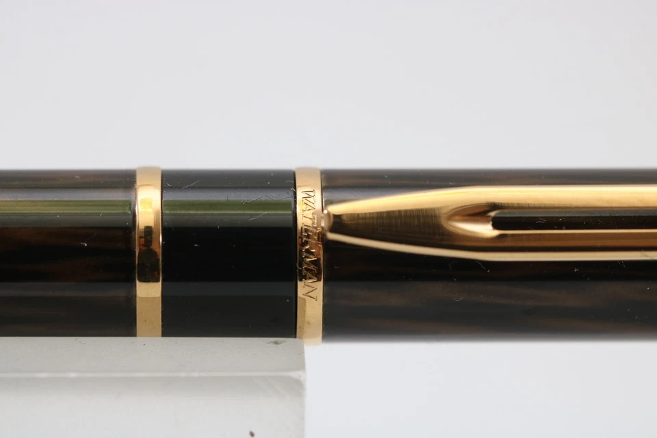 Vintage (c2000) Waterman Laureat MKII Shadow Brown Medium Fountain Pen, NOS - Image 4 of 4