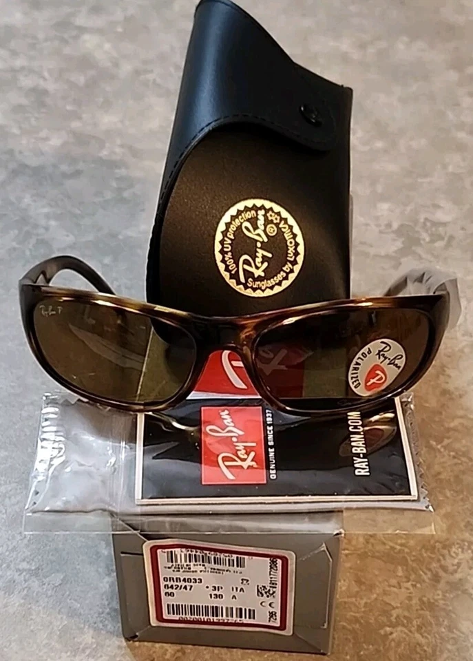 🔥 AUTHENTISCHE RAY-BAN PREDATOR Vintage Havana polarisierte Sonnenbrille RB 4033 642/47 - Bild 2 von 4