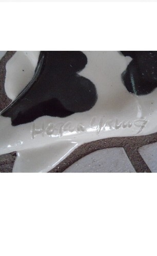 Ceramic Mosaic Artist Hogan Young Signed Cow Wall Art Farmhouse Countrycore EPOC - Picture 3 of 3