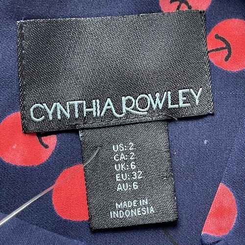 NWOT Cynthia Rowley Drop Waist Shift Dress Cherry Print Sz 2 - Picture 6 of 7