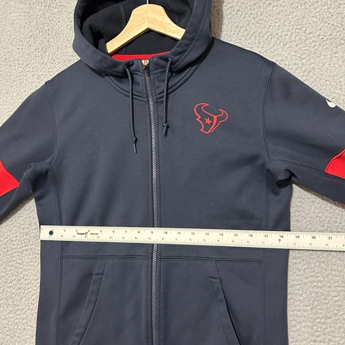 Nike Houston Texans On Field Hoodie Men Small Blue Full Zip Stretch NFL - Picture 7 of 9