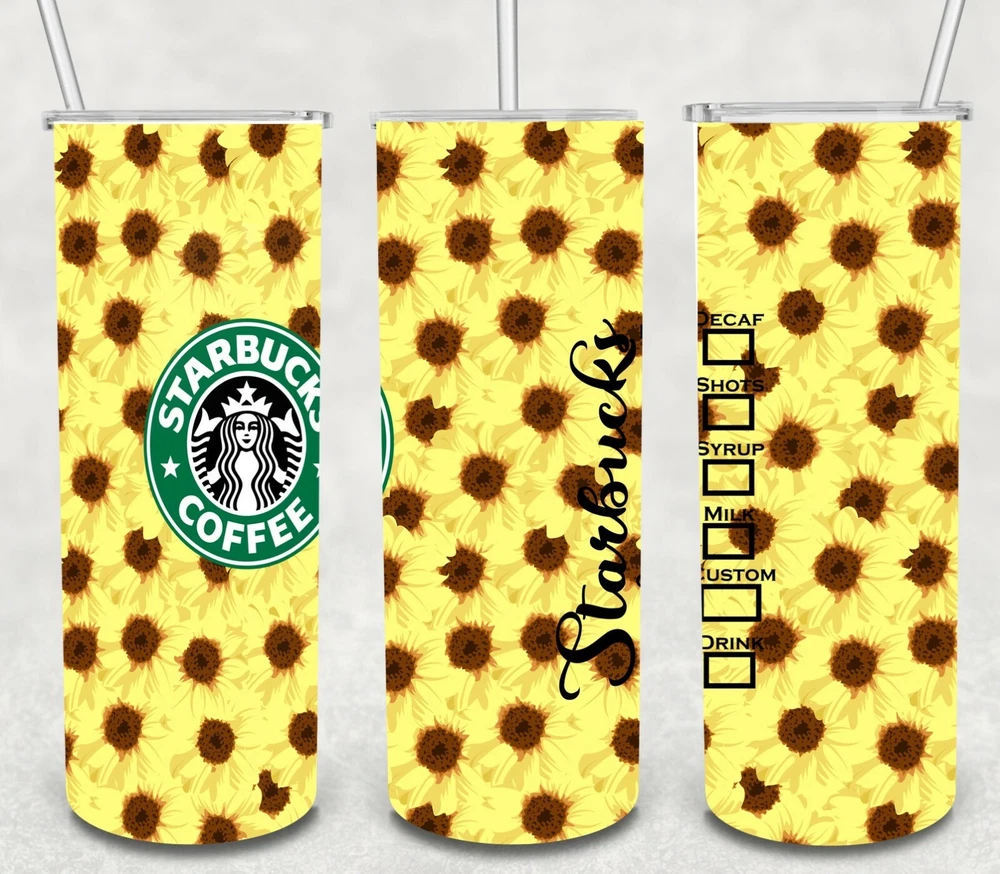 Tumbler Coffee multiple 20 oz Skinny custom drinkware & straw Personalize opt