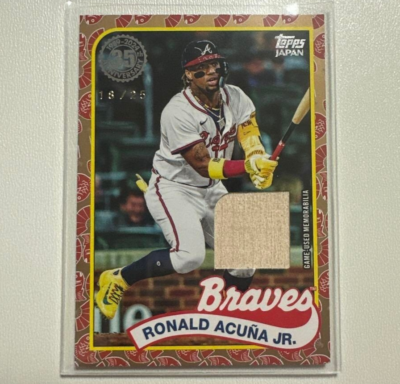 2024 Topps Japan Ronald Acuna Jr Relic Bat Card /25 Braves Game