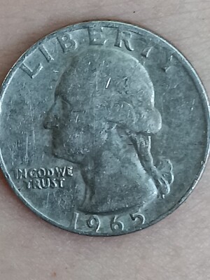 エラー コイン 1965 リバティ ワシントン クォーター ミントマークなし Rare 1965 Liberty Washington Quarter No Mint Mark And Rim