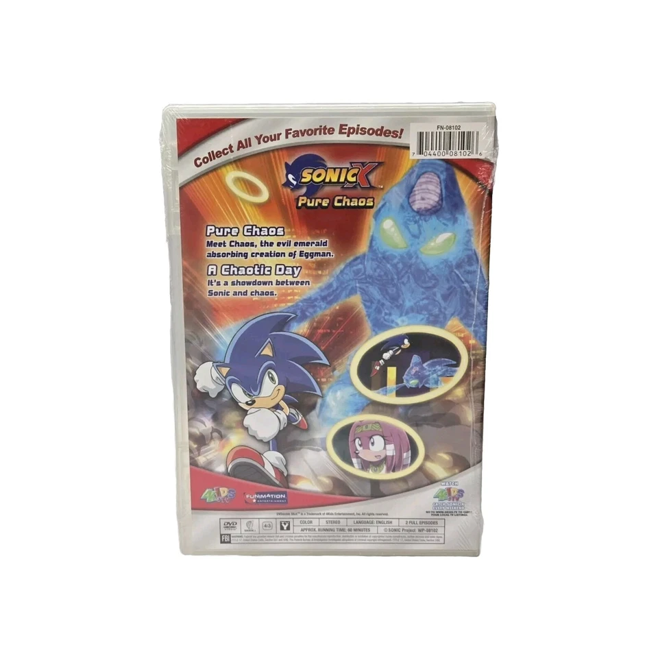 Sonic X Pure Chaos DVDouble Shot Animated TV Series DVD NEW - Image 2 of 2