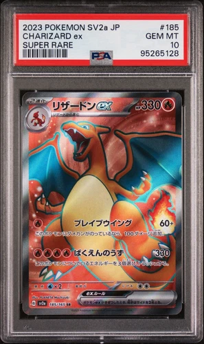 PSA 10 Charizard Ex 185/165 sv2a Pokemon 151 GEM MINT Japanese Pokemon Card