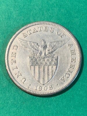 US PHILIPPINES ONE PESO 1908-S #651 | eBay