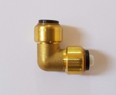20 PIECES 3/8'' X 3/8'' SHARKBITE STYLE PUSH FIT ELBOW FITTINGS - LEAD FREE BRASS