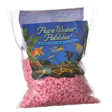 Pure Water Pebbles Aquarium Gravel - Neon Pink (2 lbs (3.1-6.3 mm Grain))