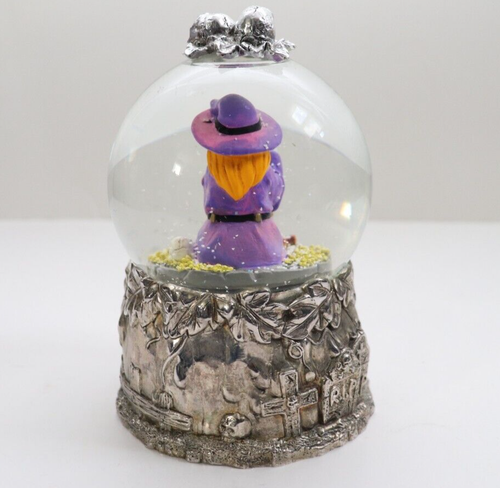 Vintage Snow Globe Wallace Silversmiths Witch Halloween Horror - Picture 3 of 5