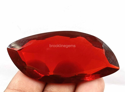 Lab Created 120 Ct Certified Transparent Red Topaz Fancy Cut Loose Gemstone 5NG