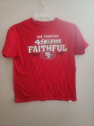 San Francisco 49ers Faithful T-Shirt tee Size Youth M (10/12) by Team Athletics - Picture 1 of 4